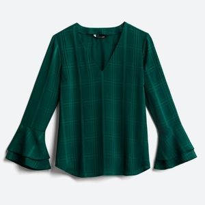 Ainsley Textured Bell Sleeve Blouse